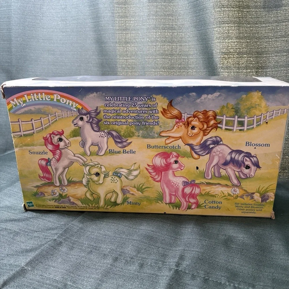 NOS My Little Pony 25th‎ Anniversary Collection Snuzzle Blossom Minty Set 3